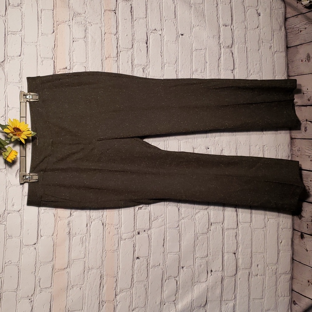 Ann Taylor Factory Wide Leg Trousers speckled black Sz petite 12
